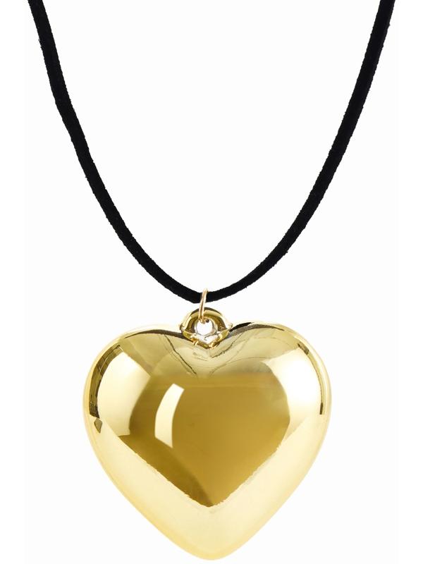 Портупея с кулоном «Сердечко» гладкое, трансформер, цвет золото, 150 см