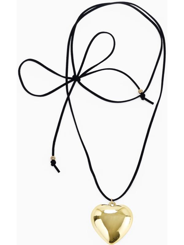 Портупея с кулоном «Сердечко» гладкое, трансформер, цвет золото, 150 см