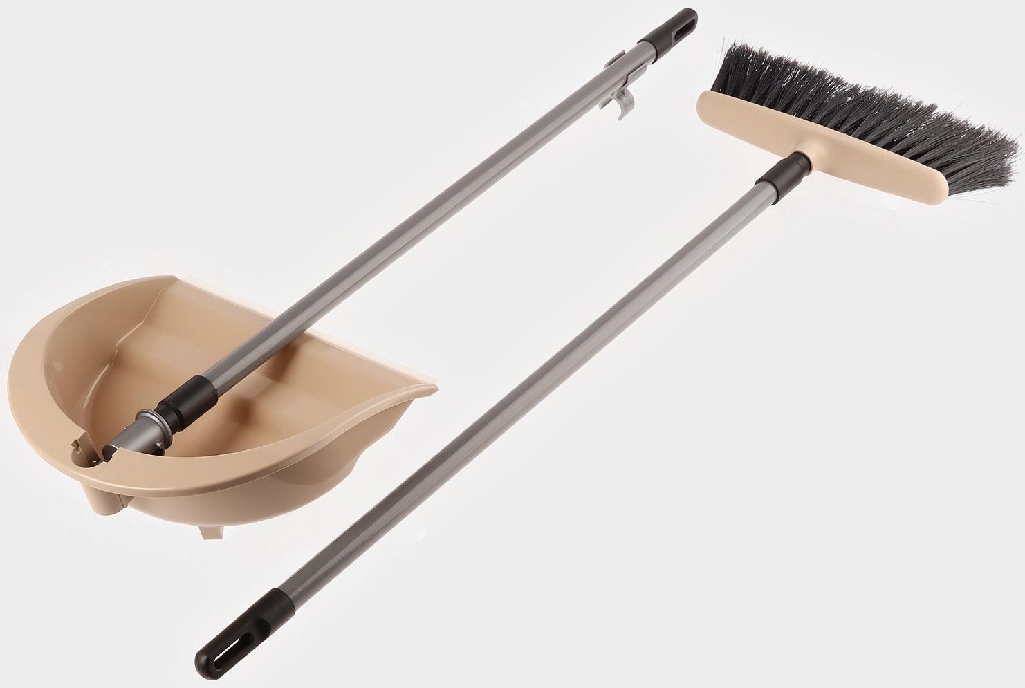 Набор для уборки «Ленивка люкс», 26×22.5×86 см, складной, бежевый