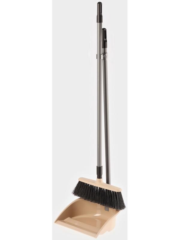 Набор для уборки «Ленивка люкс», 26×22.5×86 см, складной, бежевый