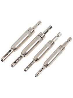 Набор самоцентрирующихся сверл по дереву ТУНДРА, для мебельных и дверных петель, 1.9-4.3 мм   105191