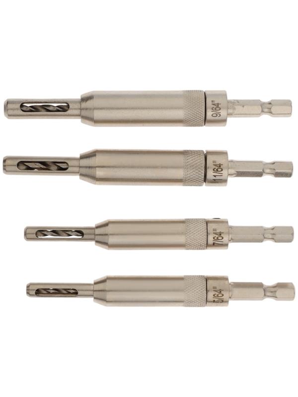 Набор самоцентрирующихся сверл по дереву ТУНДРА, для мебельных и дверных петель, 1.9-4.3 мм   105191