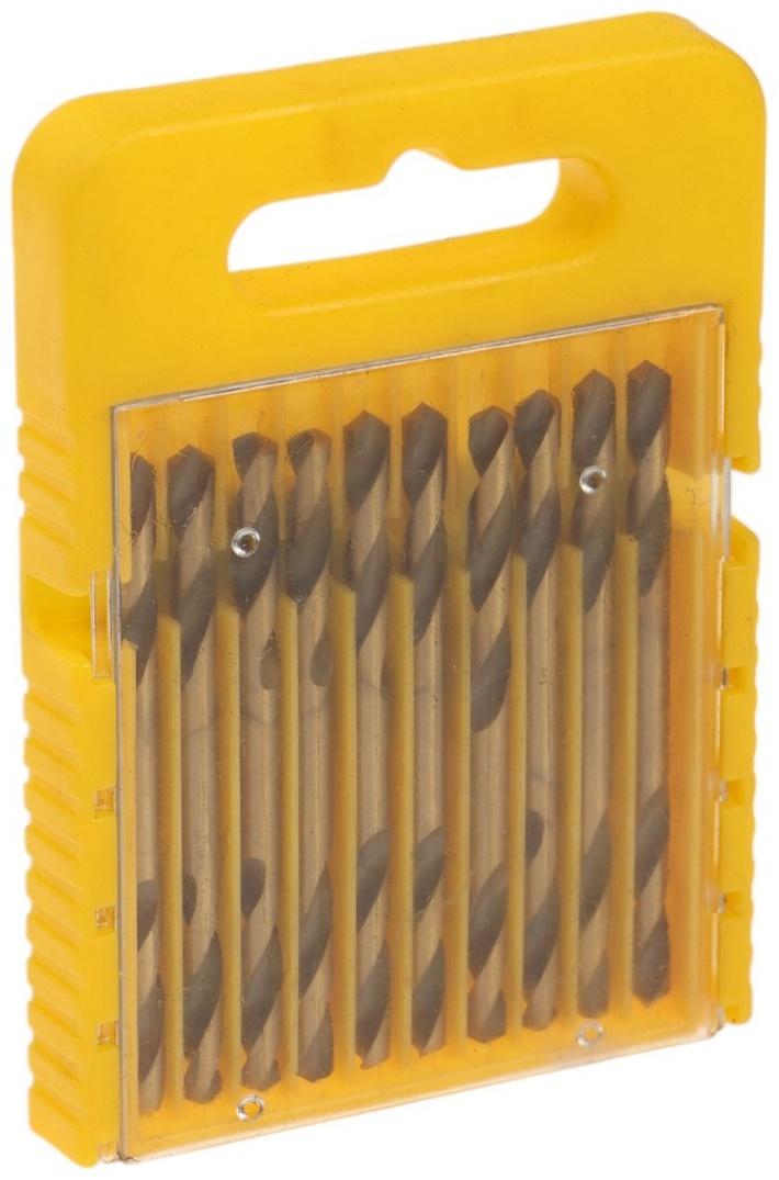 Набор двусторонних сверл по металлу ТУНДРА, HSS-Tin, 3.2 х 49 мм, 10 шт.