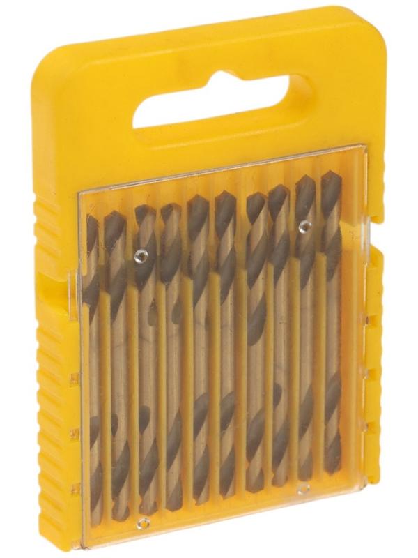 Набор двусторонних сверл по металлу ТУНДРА, HSS-Tin, 3.2 х 49 мм, 10 шт.