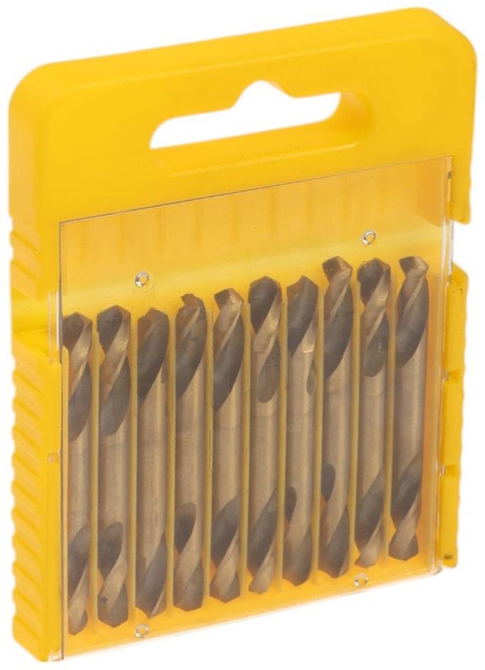 Набор двусторонних сверл по металлу ТУНДРА, HSS-Tin, 5 х 50 мм, 10 шт.