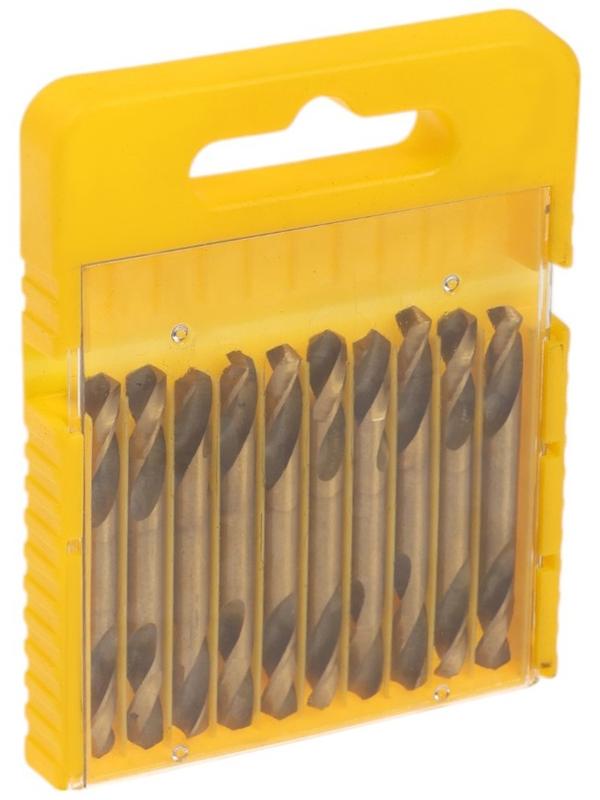 Набор двусторонних сверл по металлу ТУНДРА, HSS-Tin, 5 х 50 мм, 10 шт.