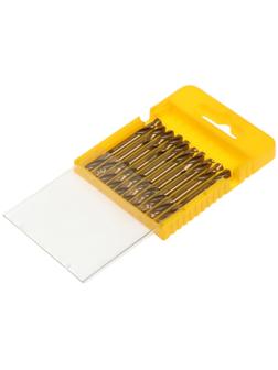 Набор двусторонних сверл по металлу ТУНДРА, HSS-Tin, 5.2 х 55 мм, 10 шт.