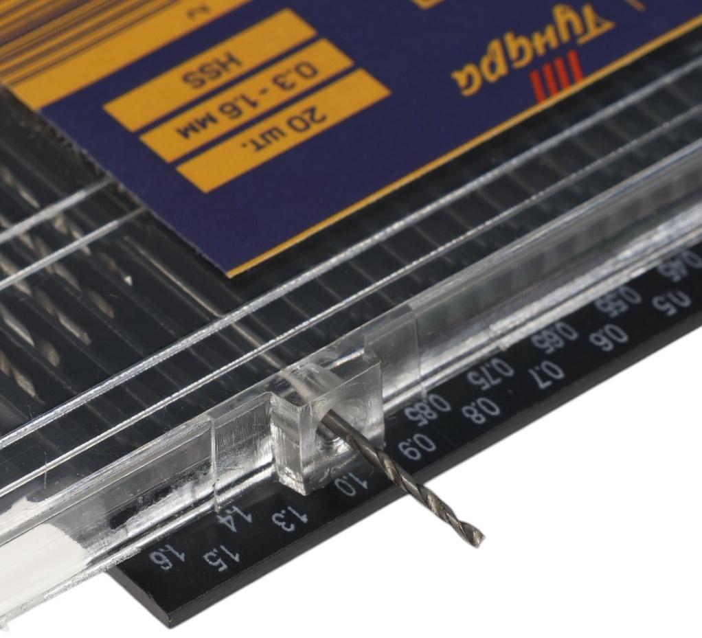 Набор мини сверл по металлу ТУНДРА, HSS, 0.3 - 1.6 мм, 20 шт.