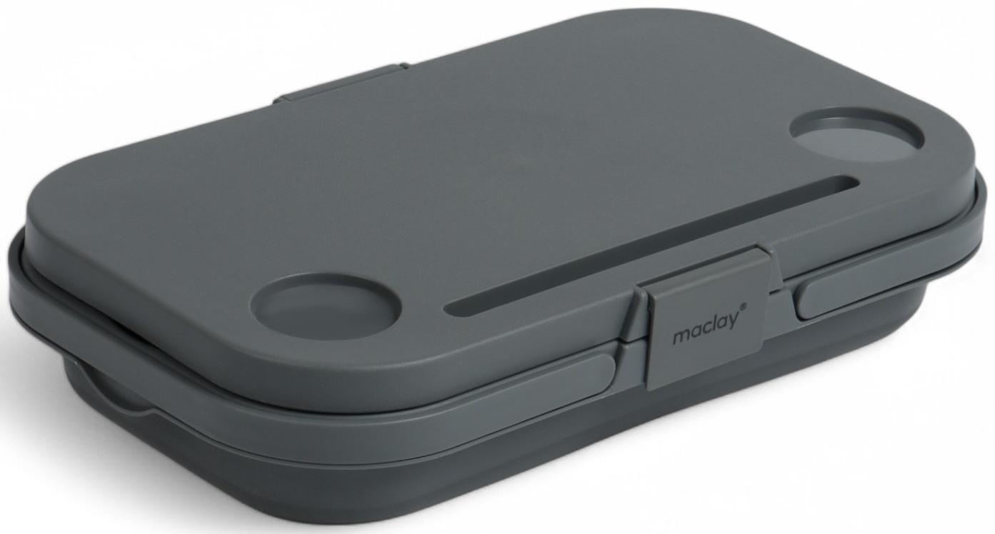 Корзина - столик Maclay 2 в 1, складная, 47 х 28,5 х 23,5 см, стол 45 х 28 х 16 см, серая