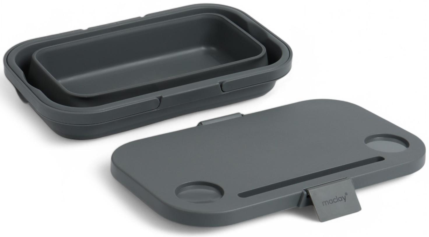 Корзина - столик Maclay 2 в 1, складная, 47 х 28,5 х 23,5 см, стол 45 х 28 х 16 см, серая