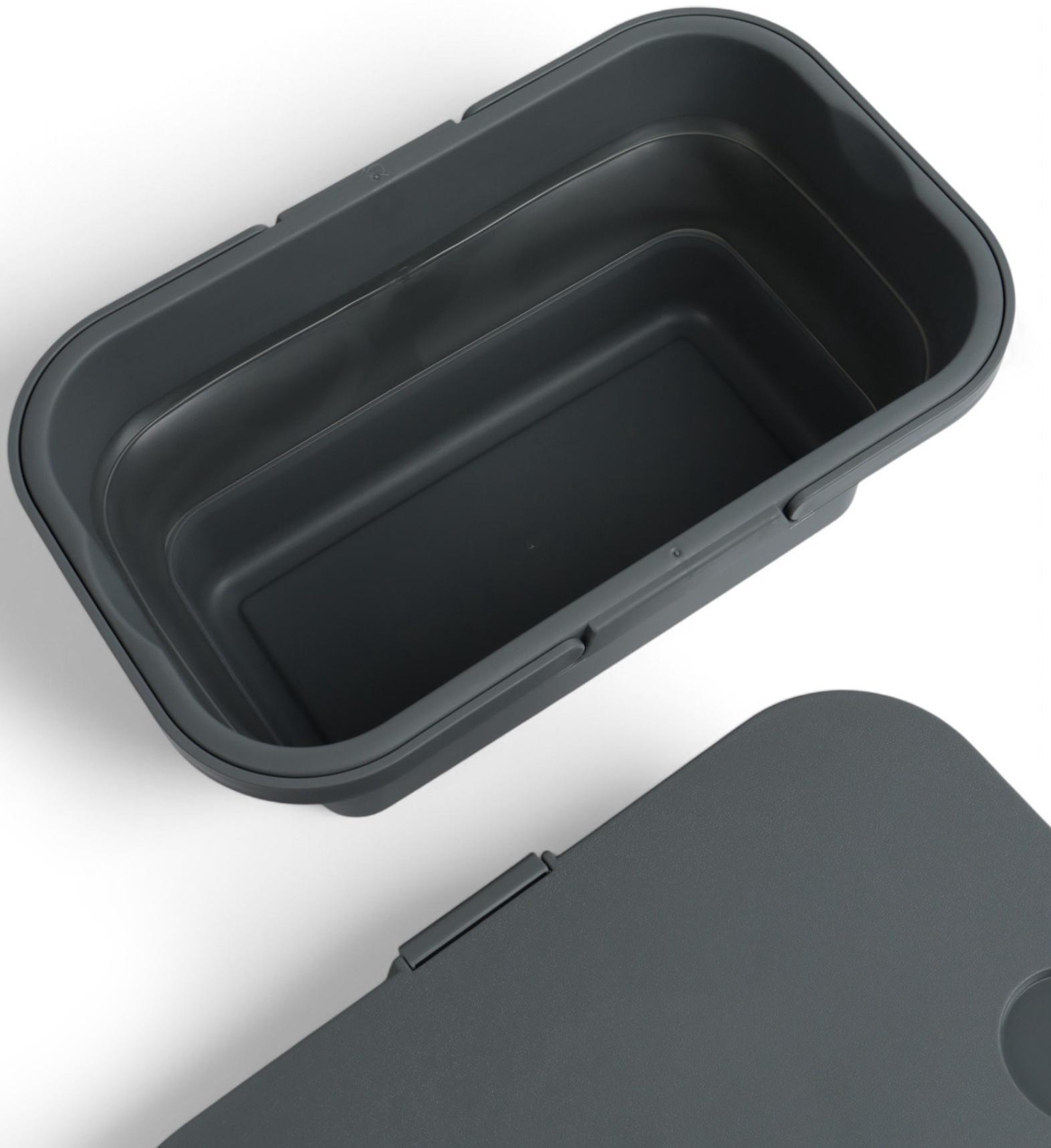 Корзина - столик Maclay 2 в 1, складная, 47 х 28,5 х 23,5 см, стол 45 х 28 х 16 см, серая