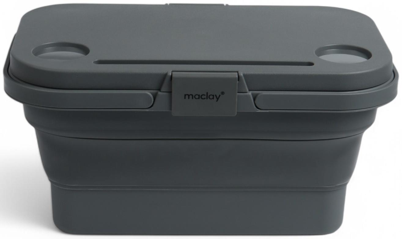 Корзина - столик Maclay 2 в 1, складная, 47 х 28,5 х 23,5 см, стол 45 х 28 х 16 см, серая