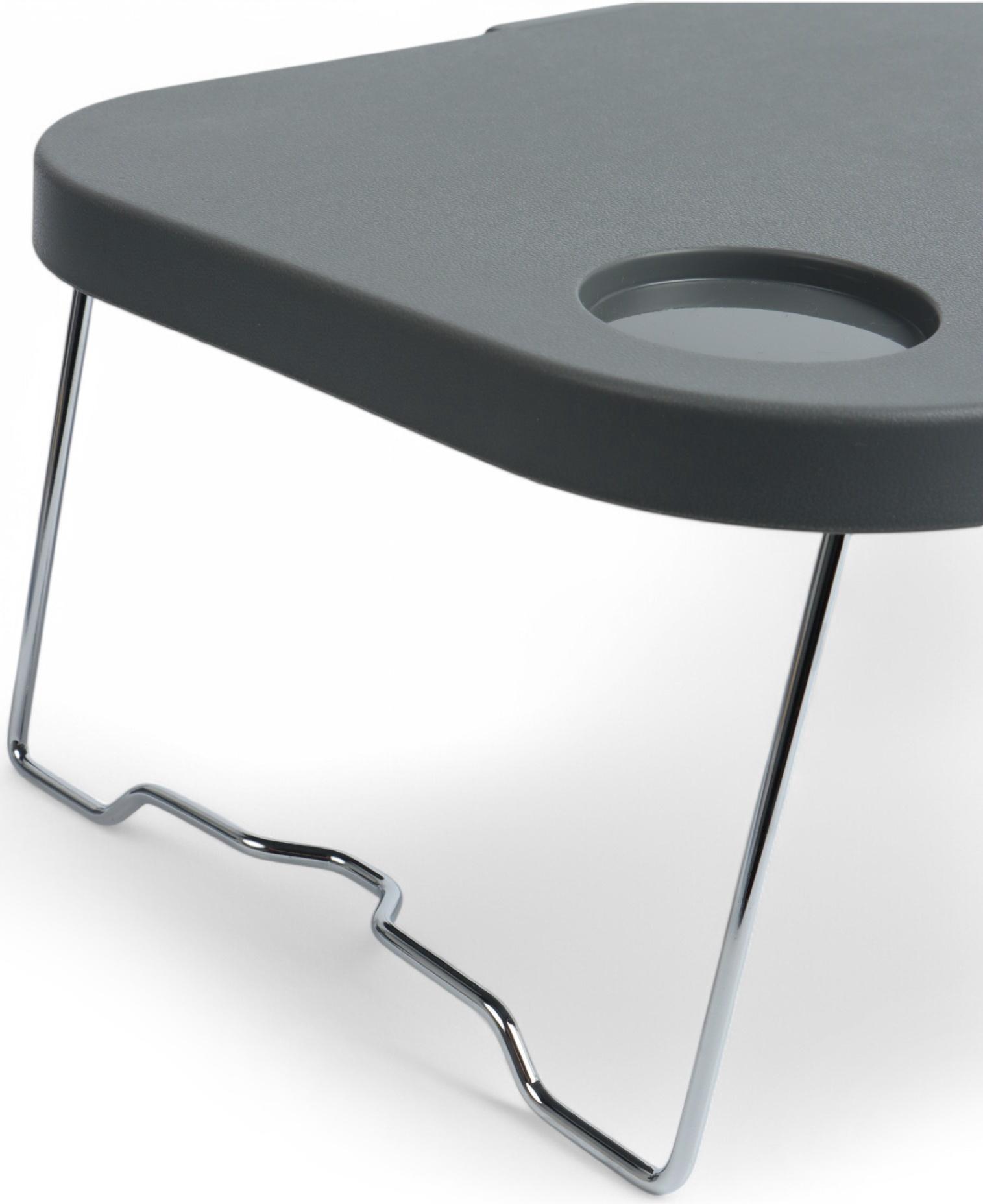 Корзина - столик Maclay 2 в 1, складная, 47 х 28,5 х 23,5 см, стол 45 х 28 х 16 см, серая