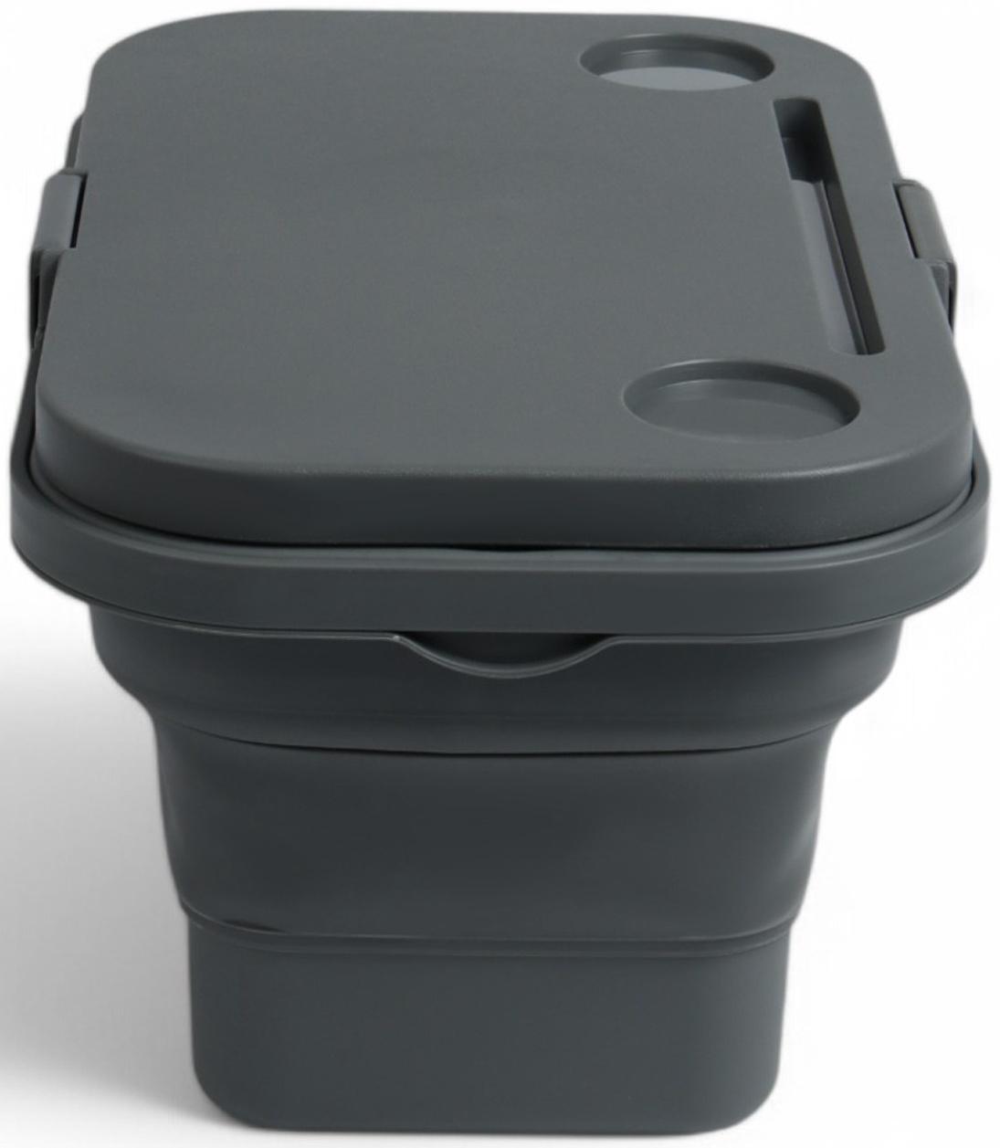 Корзина - столик Maclay 2 в 1, складная, 47 х 28,5 х 23,5 см, стол 45 х 28 х 16 см, серая