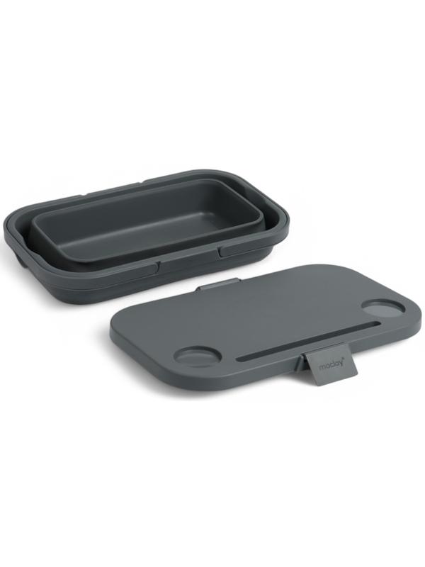 Корзина - столик Maclay 2 в 1, складная, 47 х 28,5 х 23,5 см, стол 45 х 28 х 16 см, серая