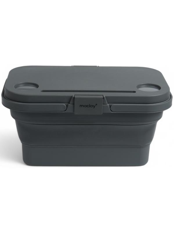 Корзина - столик Maclay 2 в 1, складная, 47 х 28,5 х 23,5 см, стол 45 х 28 х 16 см, серая