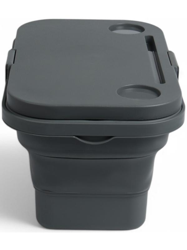 Корзина - столик Maclay 2 в 1, складная, 47 х 28,5 х 23,5 см, стол 45 х 28 х 16 см, серая