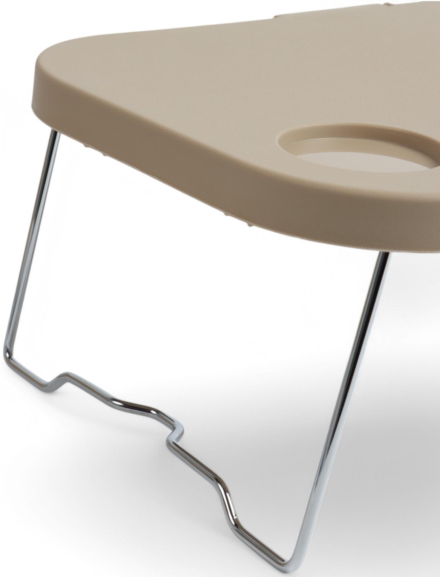 Корзина - столик Maclay 2 в 1, складная, 47 х 28,5 х 23,5 см, стол 45 х 28 х 16 см, бежевая