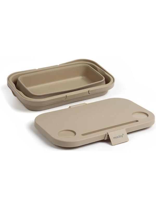 Корзина - столик Maclay 2 в 1, складная, 47 х 28,5 х 23,5 см, стол 45 х 28 х 16 см, бежевая