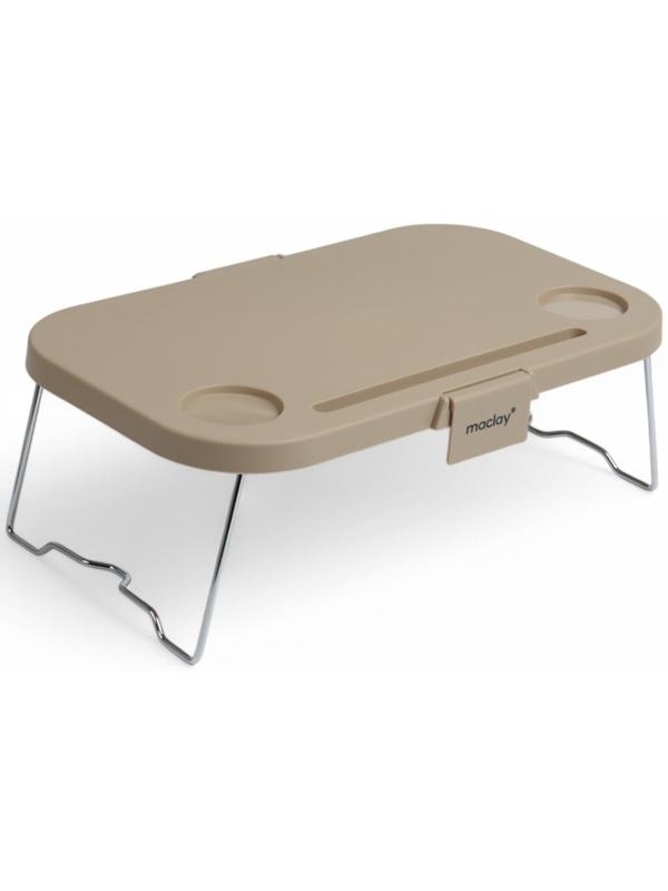 Корзина - столик Maclay 2 в 1, складная, 47 х 28,5 х 23,5 см, стол 45 х 28 х 16 см, бежевая