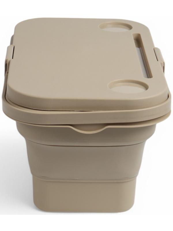 Корзина - столик Maclay 2 в 1, складная, 47 х 28,5 х 23,5 см, стол 45 х 28 х 16 см, бежевая