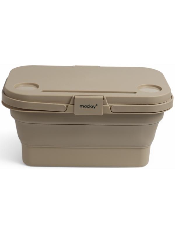 Корзина - столик Maclay 2 в 1, складная, 47 х 28,5 х 23,5 см, стол 45 х 28 х 16 см, бежевая