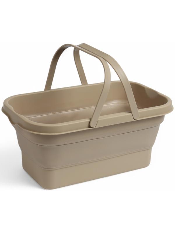 Корзина - столик Maclay 2 в 1, складная, 47 х 28,5 х 23,5 см, стол 45 х 28 х 16 см, бежевая