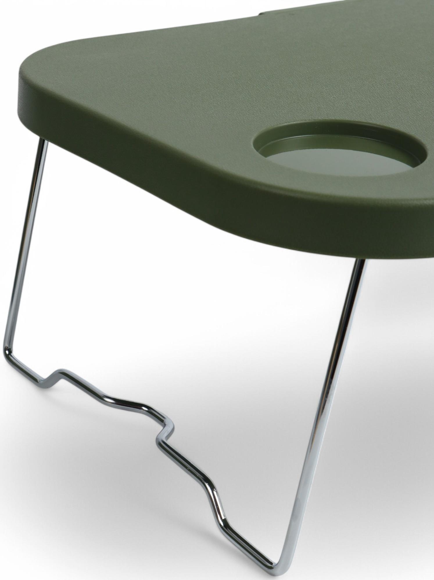 Корзина - столик Maclay 2 в 1, складная, 47 х 28,5 х 23,5 см, стол 45 х 28 х 16 см, зелёная