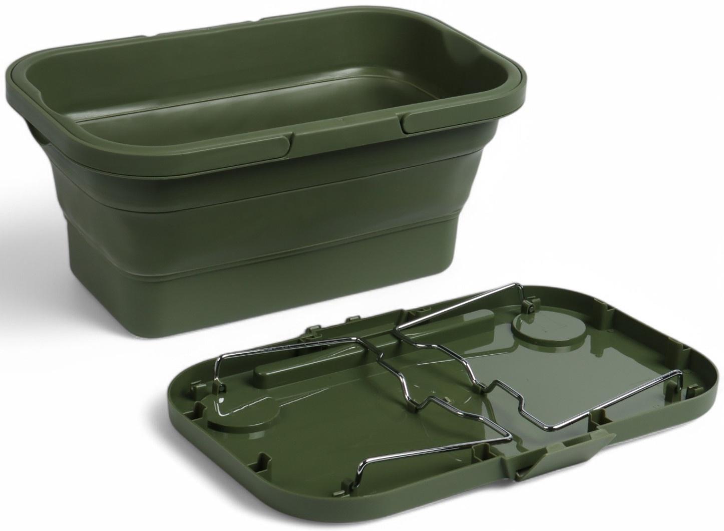 Корзина - столик Maclay 2 в 1, складная, 47 х 28,5 х 23,5 см, стол 45 х 28 х 16 см, зелёная