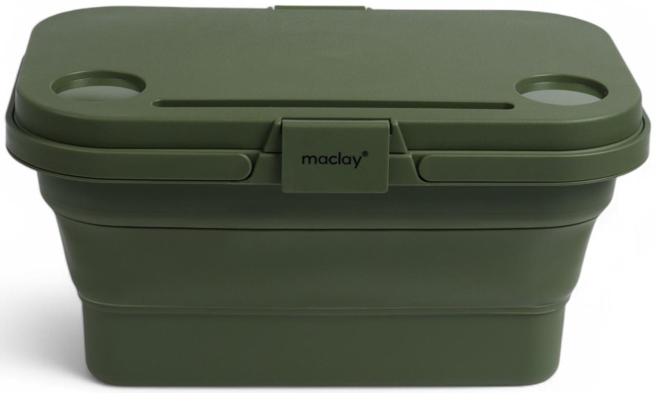 Корзина - столик Maclay 2 в 1, складная, 47 х 28,5 х 23,5 см, стол 45 х 28 х 16 см, зелёная