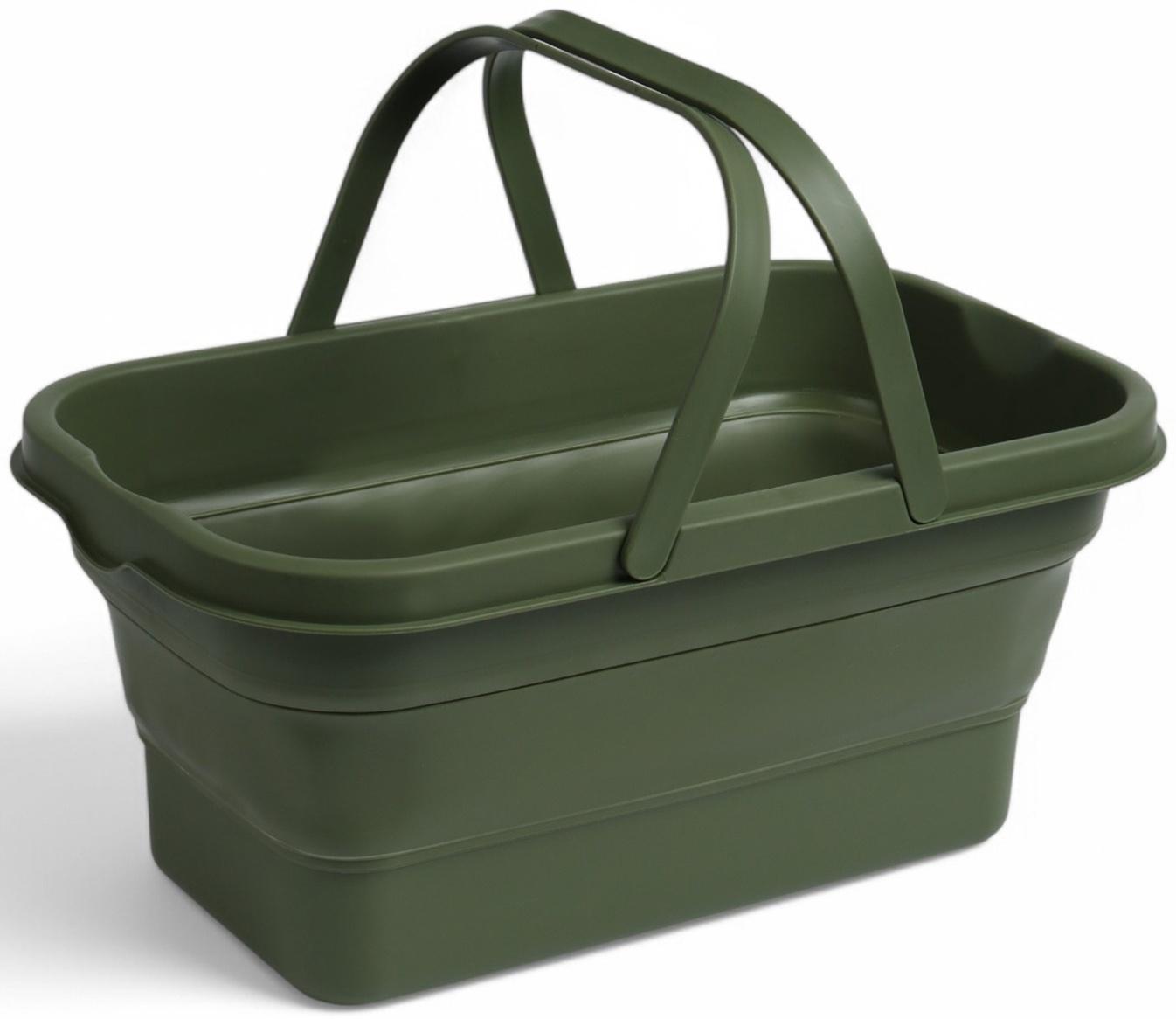 Корзина - столик Maclay 2 в 1, складная, 47 х 28,5 х 23,5 см, стол 45 х 28 х 16 см, зелёная