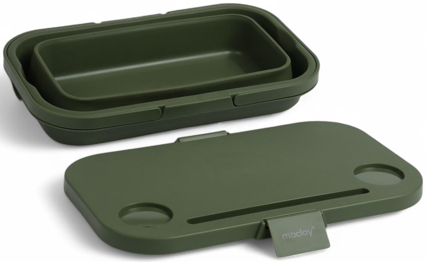 Корзина - столик Maclay 2 в 1, складная, 47 х 28,5 х 23,5 см, стол 45 х 28 х 16 см, зелёная