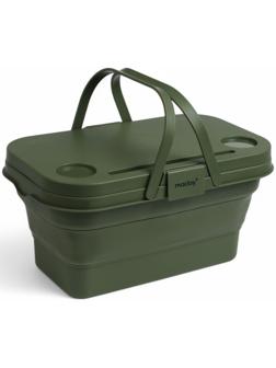 Корзина - столик Maclay 2 в 1, складная, 47 х 28,5 х 23,5 см, стол 45 х 28 х 16 см, зелёная