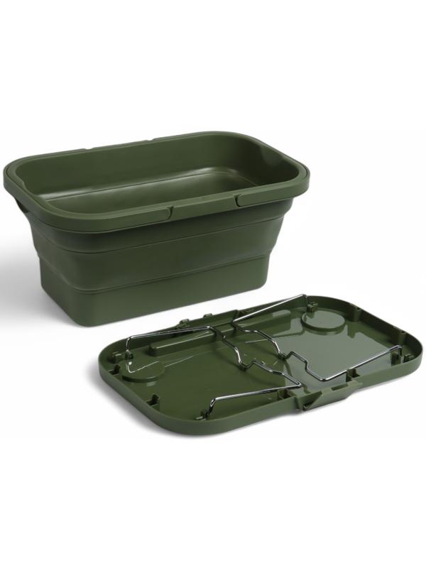 Корзина - столик Maclay 2 в 1, складная, 47 х 28,5 х 23,5 см, стол 45 х 28 х 16 см, зелёная