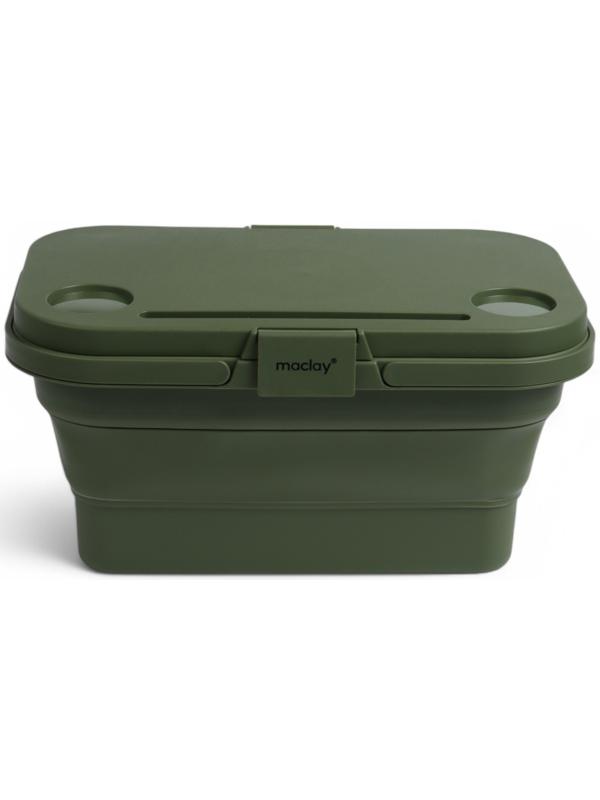 Корзина - столик Maclay 2 в 1, складная, 47 х 28,5 х 23,5 см, стол 45 х 28 х 16 см, зелёная