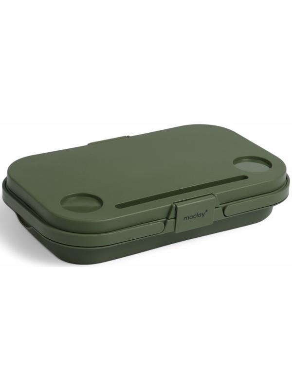 Корзина - столик Maclay 2 в 1, складная, 47 х 28,5 х 23,5 см, стол 45 х 28 х 16 см, зелёная