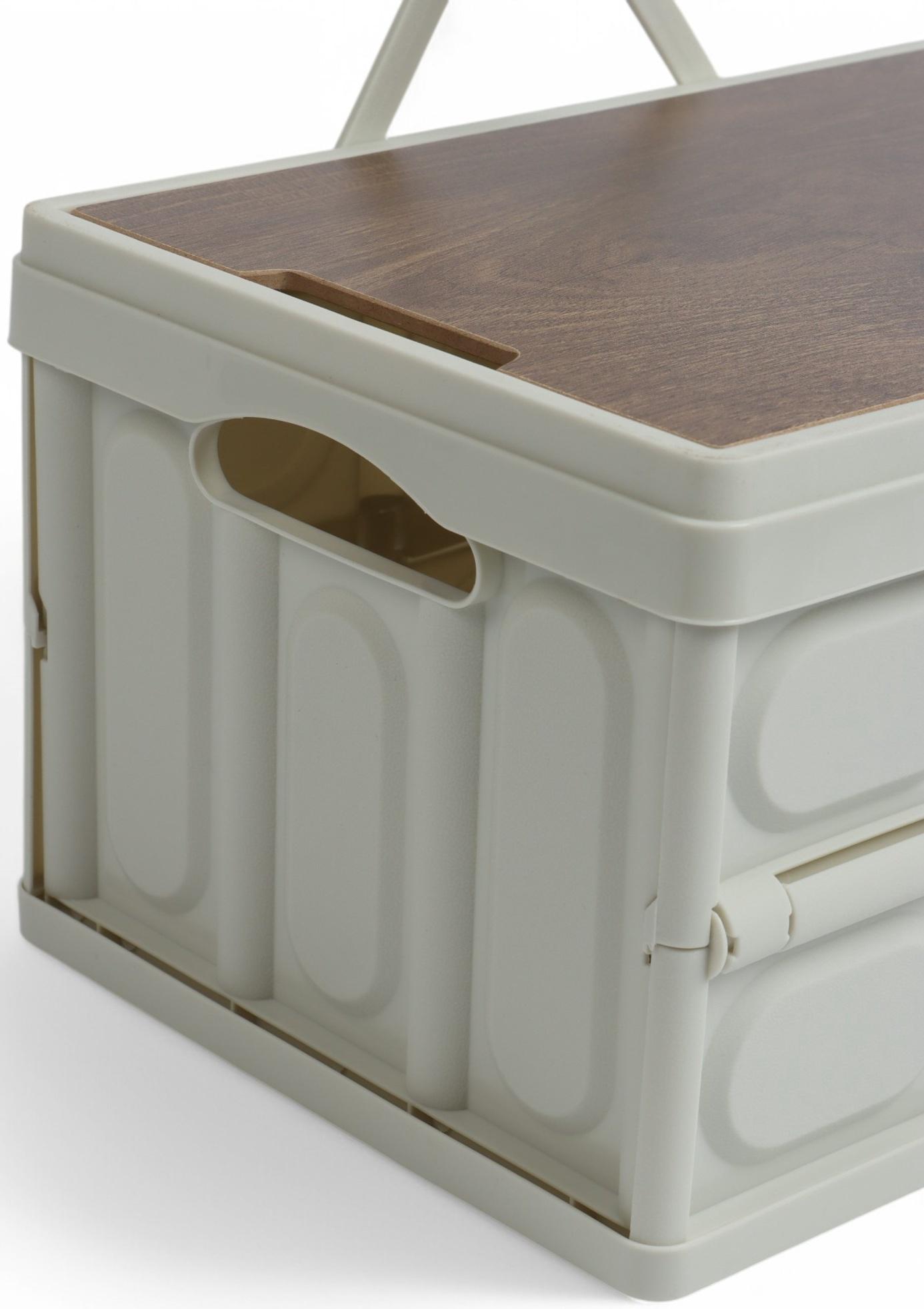 Стол - корзина Maclay 2 в 1, складной, 15 л, 33 х 22 х 17/4,5 см, светло-серый