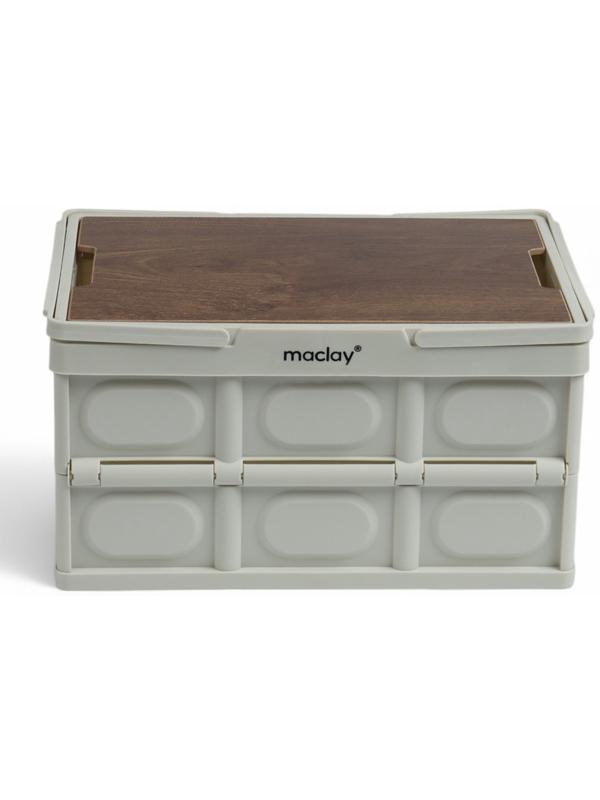 Стол - корзина Maclay 2 в 1, складной, 15 л, 33 х 22 х 17/4,5 см, светло-серый