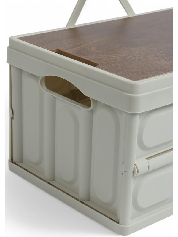 Стол - корзина Maclay 2 в 1, складной, 15 л, 33 х 22 х 17/4,5 см, светло-серый