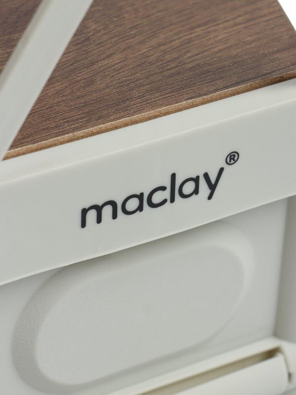 Стол - корзина Maclay 2 в 1, складной, 15 л, 33 х 22 х 17/4,5 см, светло-серый