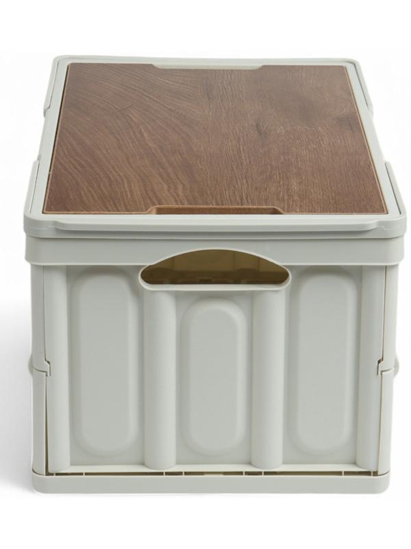 Стол - корзина Maclay 2 в 1, складной, 30 л, 43,5 х 30 х 24/6 см, светло-серый