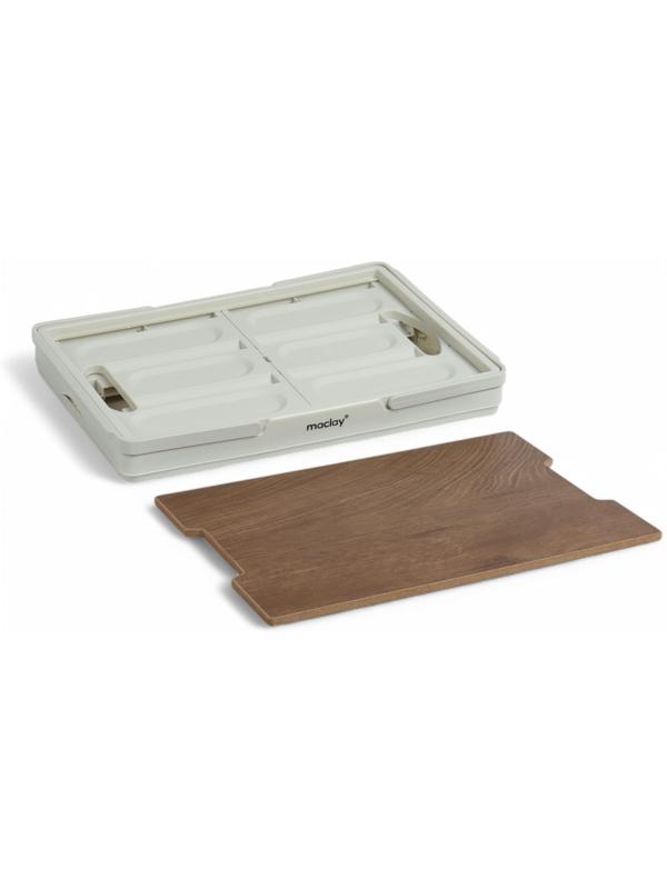 Стол - корзина Maclay 2 в 1, складной, 30 л, 43,5 х 30 х 24/6 см, светло-серый