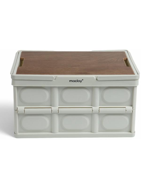 Стол - корзина Maclay 2 в 1, складной, 30 л, 43,5 х 30 х 24/6 см, светло-серый