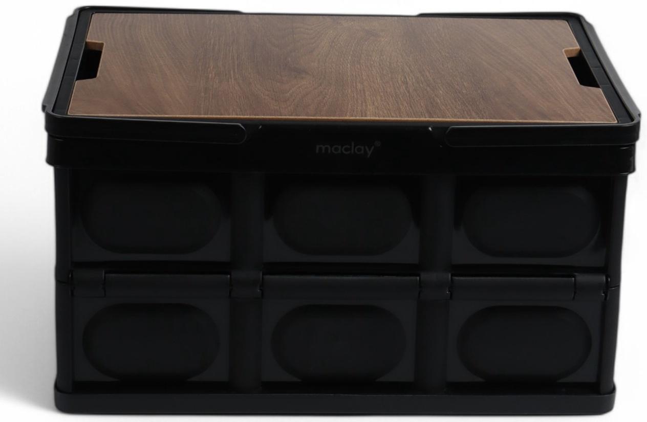 Стол - корзина Maclay 2 в 1, складной, 30 л, 43,5 х 30 х 24/6 см, черный