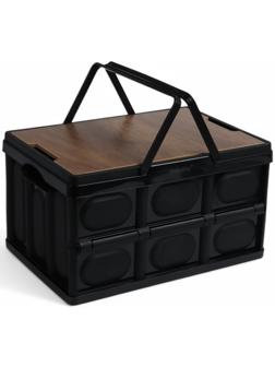 Стол - корзина Maclay 2 в 1, складной, 30 л, 43,5 х 30 х 24/6 см, черный