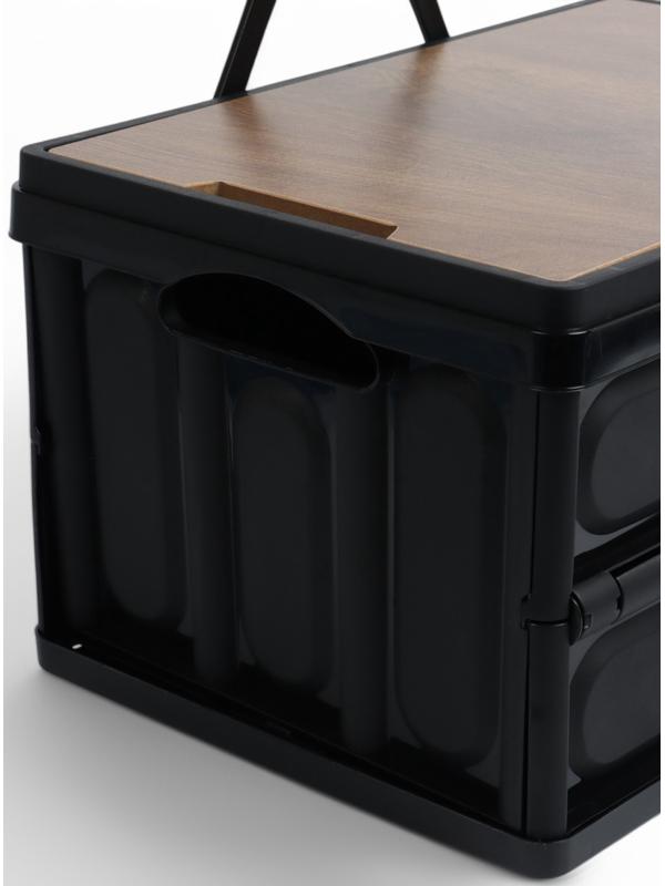 Стол - корзина Maclay 2 в 1, складной, 30 л, 43,5 х 30 х 24/6 см, черный