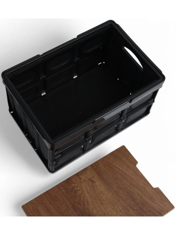 Стол - корзина Maclay 2 в 1, складной, 30 л, 43,5 х 30 х 24/6 см, черный