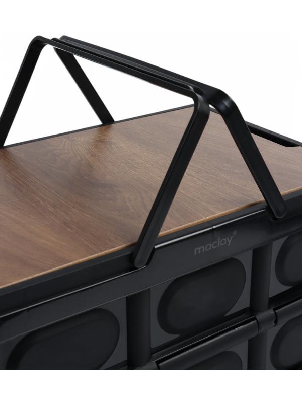 Стол - корзина Maclay 2 в 1, складной, 30 л, 43,5 х 30 х 24/6 см, черный