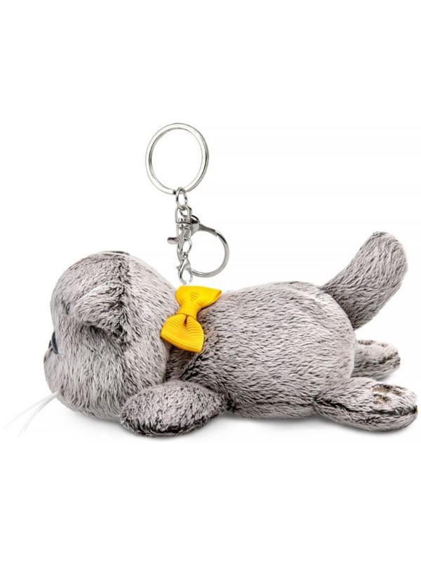 Мягкая игрушка - брелок «Кот Басик с бантиком», лежачий, 11 см