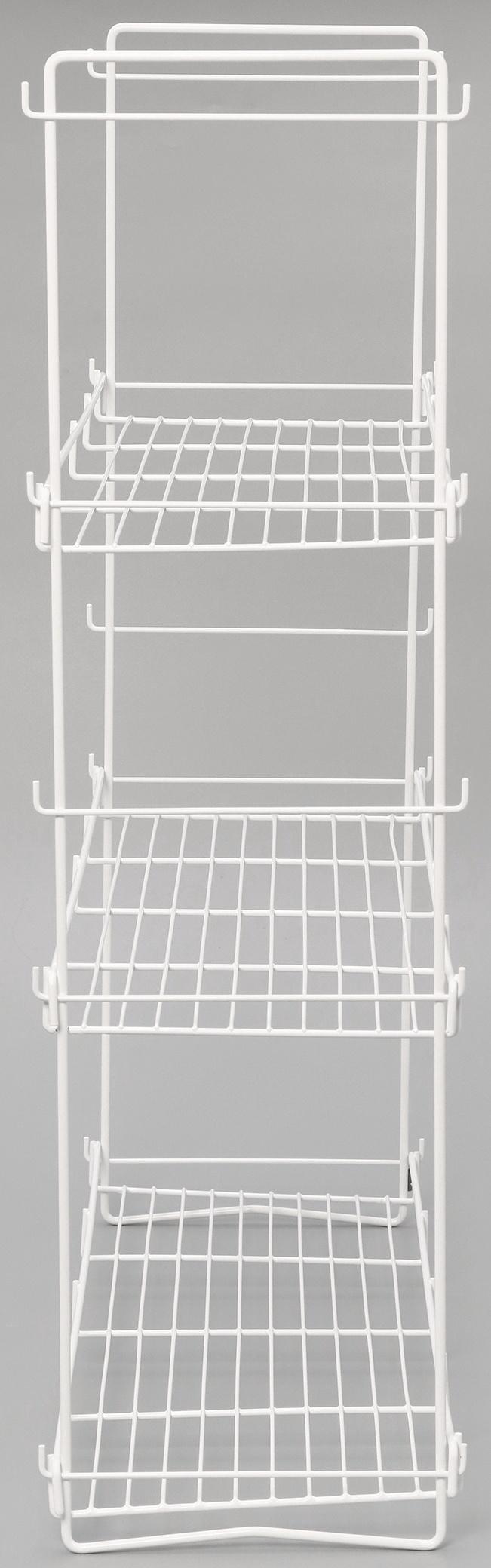 Стеллаж для рассады и цветов, 64.5×22×74 см, белый